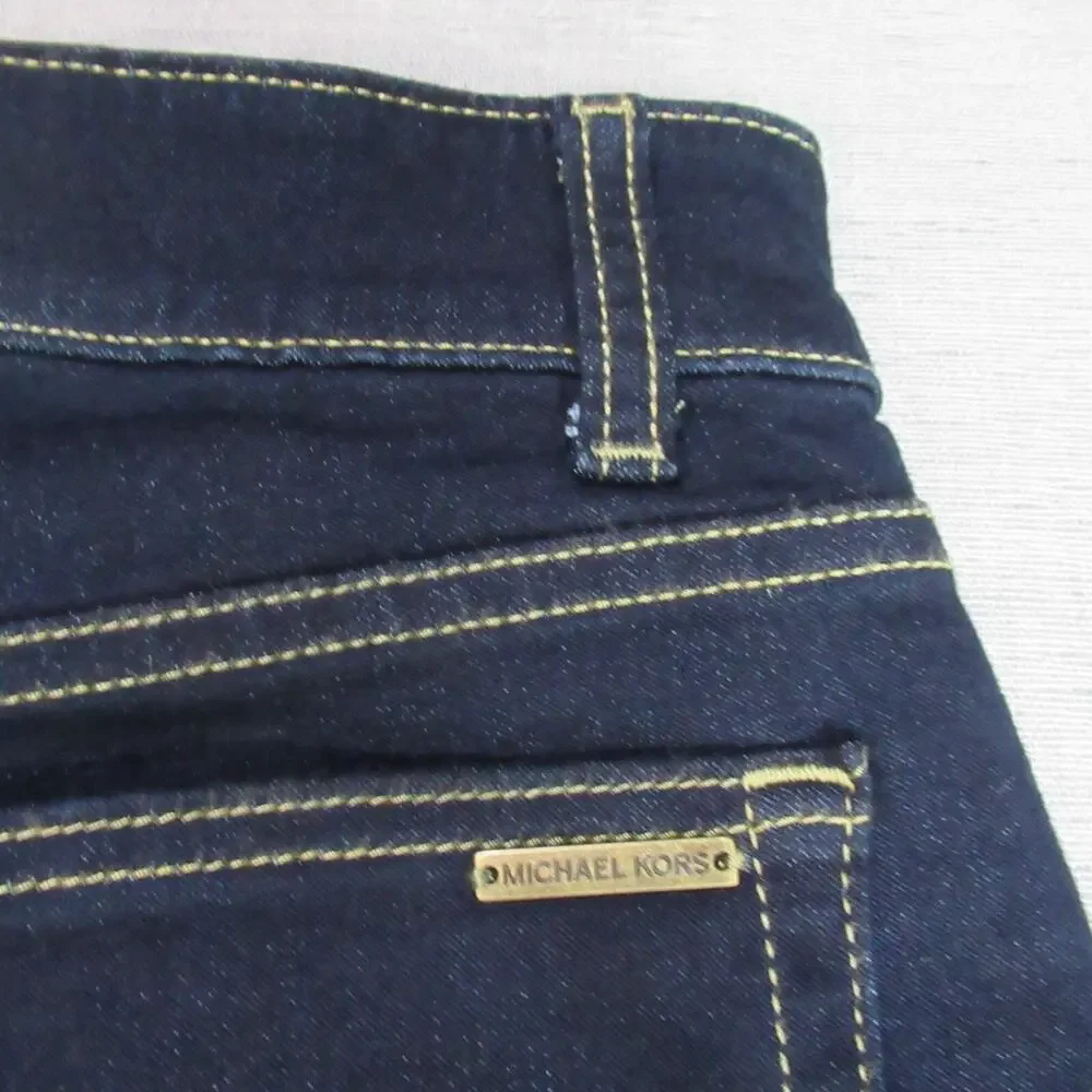 Vintage Michael Kors Jeans Womens Sz 8 Blue Bootcut Denim Dark Wash Rancher Y2K